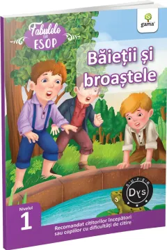Coperta cărții Baietii si broastele. Fabulele lui Esop: Nivelul 1