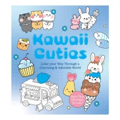 Coperta cărții Kawaii Cuties: Color Your Way Through A Charming A(...)