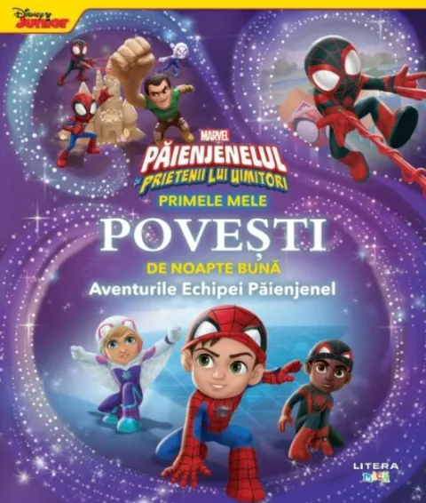 Coperta cărții Marvel. Paienjenelul si prietenii lui uimitori. Primele mele povesti de noapte buna. Aventurile Echipei Paienjenel