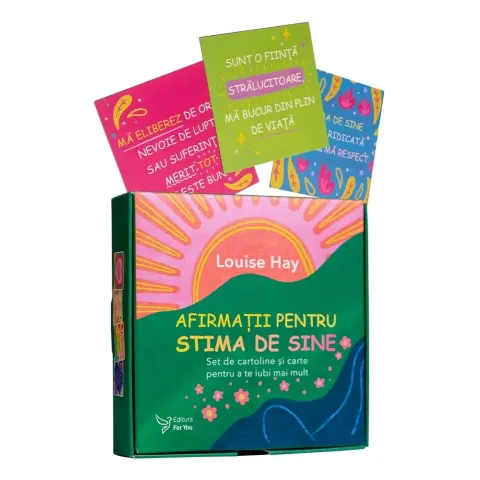 Coperta cărții Afirmații pentru stima de sine (carte + set de cartoline)