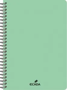Coperta cărții Caiet A4 80 file matematica, spira, coperta plastic, ECADA, culoare verde