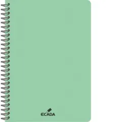 Coperta cărții Caiet A4 80 file matematica, spira, coperta plastic, ECADA, culoare verde