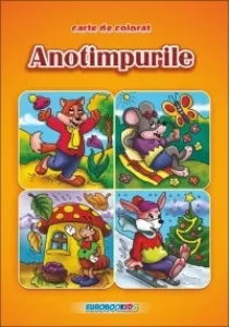 Coperta cărții Anotimpurile - Carte de colorat romana-engleza (format B5)