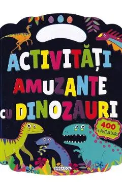 Coperta cărții Actvitati amuzante cu dinozauri. 400 de abtibilduri