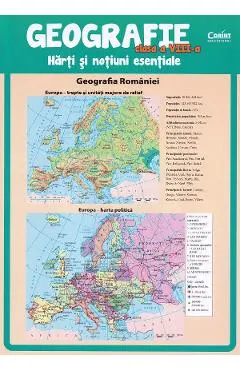 Coperta cărții Geografie - Clasa 8 - Harti si notiuni esentiale