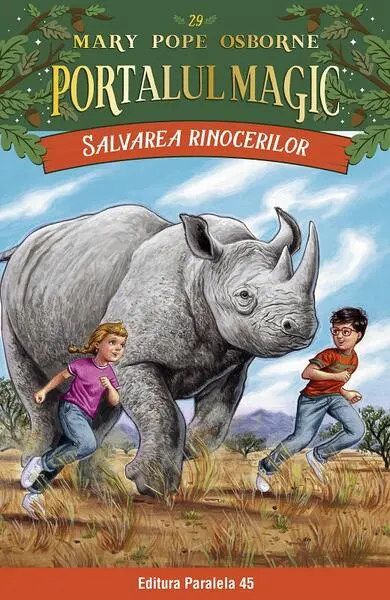 Coperta cărții Salvarea rinocerilor. Portalul Magic nr. 29