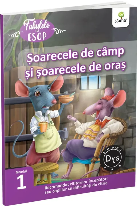 Coperta cărții Soarecele de camp si soarecele de oras. Fabulele lui Esop: Nivelul 1
