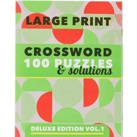 Coperta cărții Large Print Puzzle Book - Crosswords 100 Puzzles & Solutions