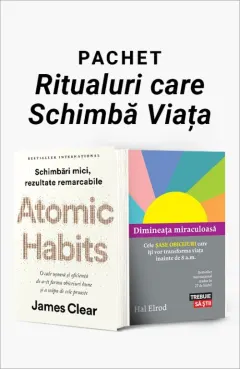 Coperta cărții Pachet Ritualuri care îți schimbă viața. Atomic Habits/Dimineața miraculoasă - James Clear