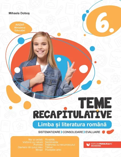 Coperta cărții Teme recapitulative. Limba și literatura română. Clasa a VI-a