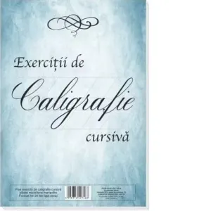 Coperta cărții Fise exercitii de caligrafie cursiva, 24 file