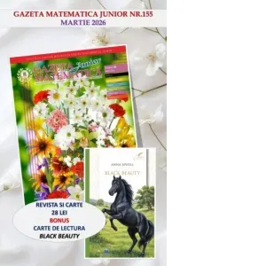 Coperta cărții Gazeta Matematica Junior. Nr. 155, martie 2026 (Bonus: Carte de lectura Black Beauty de Anna Sewell)