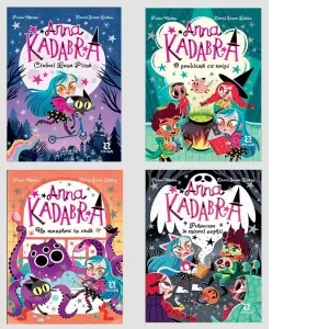 Coperta cărții Pachet 4 volume Anna Kadabra - Iubesc magia si aventura: 1. Clubul Luna Plina; 2. O problema cu aripi; 3. Un monstru in cada; 4. Petrecere la miezul noptii