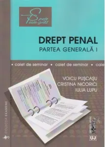 Coperta cărții Drept penal. Partea generala I. Caiet de seminar