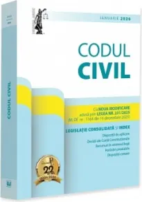 Coperta cărții Codul civil. Ianuarie 2026. Editie tiparita pe hartie alba