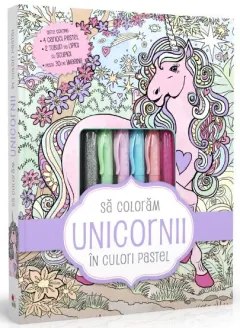 Coperta cărții Să colorăm unicornii în culori pastel