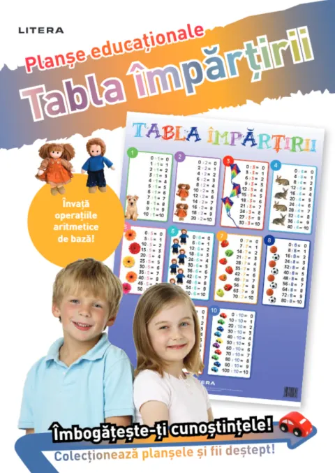Coperta cărții Tabla împărțirii. Planșe educaționale