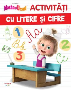 Coperta cărții Masha și Ursul. Activități cu litere și cifre