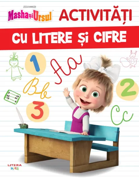 Coperta cărții Masha și Ursul. Activități cu litere și cifre