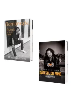 Coperta cărții Pachet Gateste Romaneste cu Chef Florin Dumitrescu. Set 2 carti
