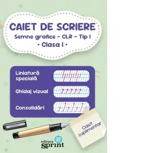 Coperta cărții Caiet de scriere. Semne grafice - CLR - Tip I. Clasa I