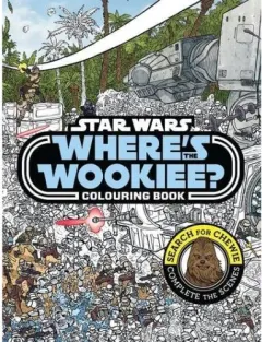 Coperta cărții Star wars where's the wookiee colouring book