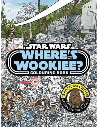 Coperta cărții Star wars where's the wookiee colouring book