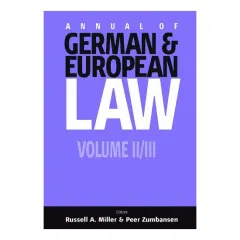 Coperta cărții Annual Of German & European Law