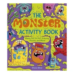 Coperta cărții The Monster Activity Book Mazes, Dot to Dot, Drawing, Puzzles, and More!