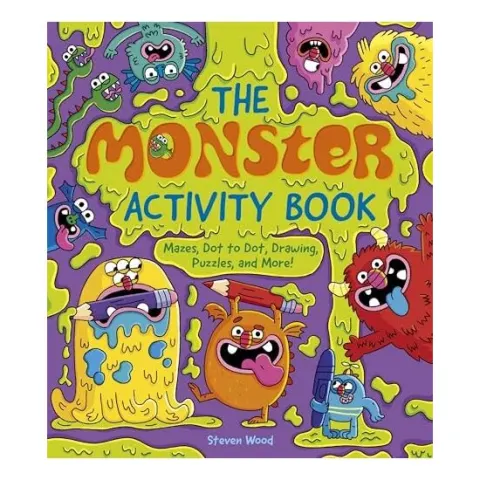 Coperta cărții The Monster Activity Book Mazes, Dot to Dot, Drawing, Puzzles, and More!