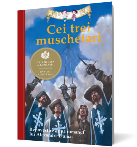 Coperta cărții Cei trei muschetari (repovestire)