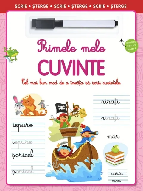 Coperta cărții Primele mele cuvinte. Scrie, sterge