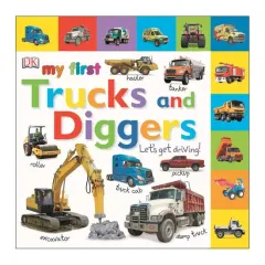 Coperta cărții My first trucks and diggers: let's get driving!