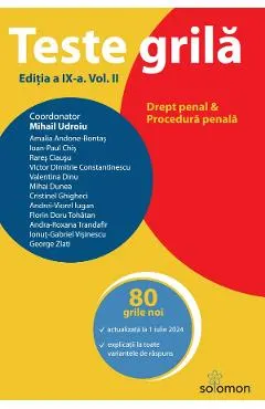 Coperta cărții Teste grila Vol.2 Ed.9