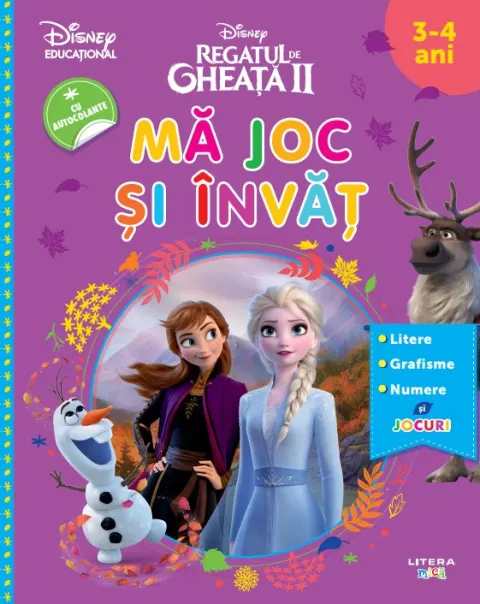 Coperta cărții Disney. Regatul de gheata II. Ma joc si invat