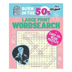 Coperta cărții Born in the 50s large print wordsearch