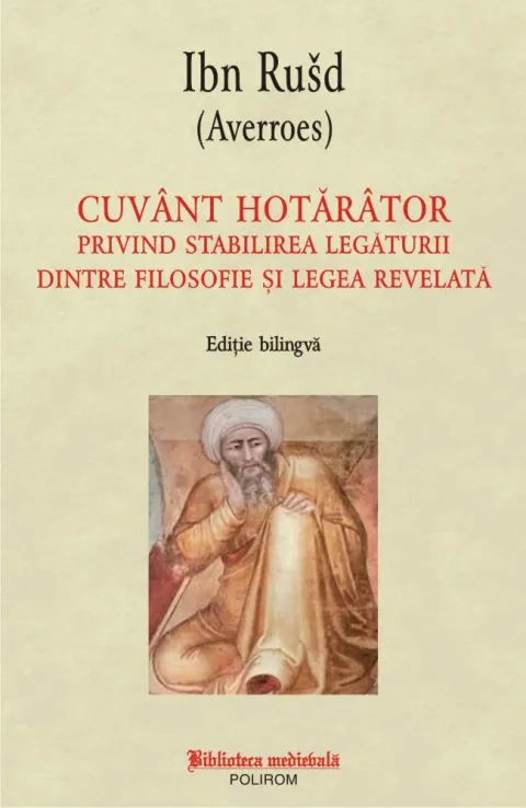 Coperta cărții Cuvant hotarator privind stabilirea legaturii dintre filosofie si legea revelata