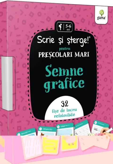 Coperta cărții Semne grafice. Pentru preșcolari mari. Scrie si sterge