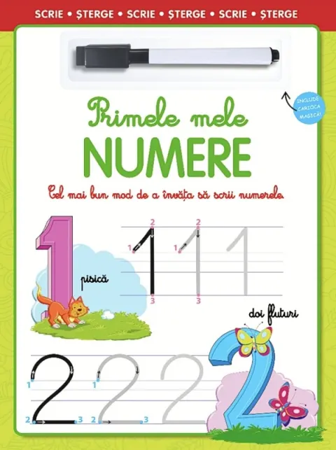 Coperta cărții Primele mele numere. Scrie, sterge
