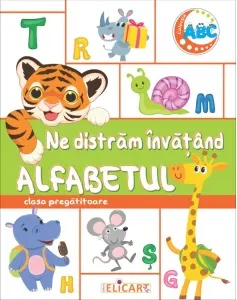 Coperta cărții Ne distram invatand ALFABETUL, clasa pregatitoare