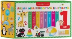 Coperta cărții Cutie. Bebe invata. Prima mea biblioteca ilustrata la 1 an (8 carticele)