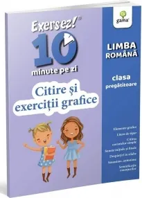 Coperta cărții Exersez 10 minute pe zi! Citire si exercitii grafice, clasa pregatitoare