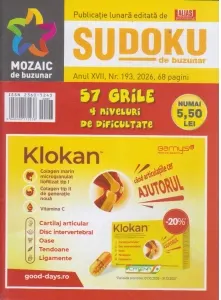 Coperta cărții Sudoku de buzunar. Nr.193/2026