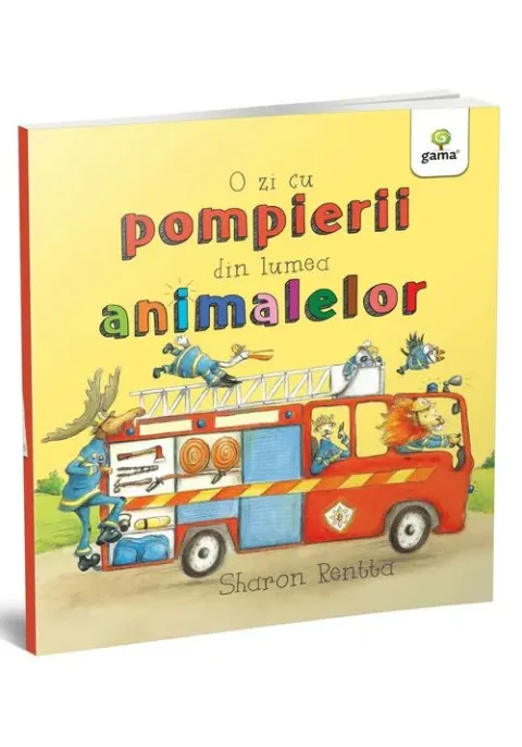 Coperta cărții O zi cu pompierii din lumea animalelor