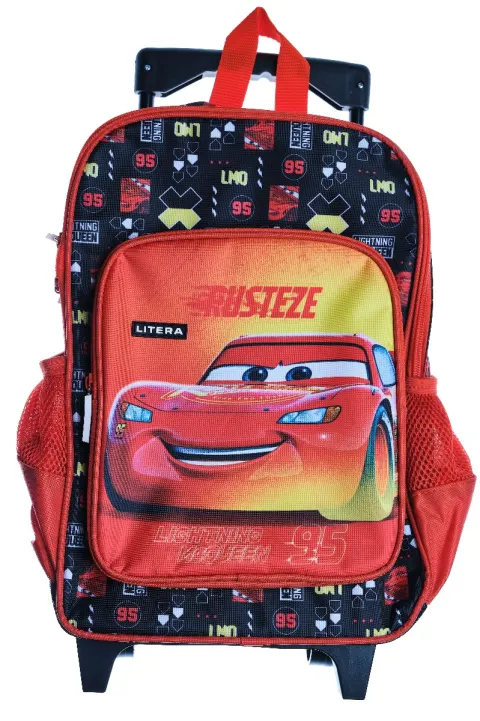 Coperta cărții Troller 1 compartiment, 2 buzunare laterale 35x25x10 Cars