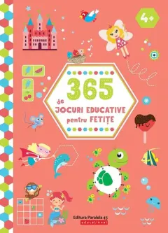 Coperta cărții 365 de jocuri educative pentru fetițe