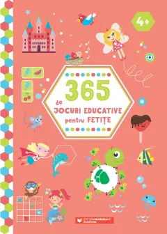 Coperta cărții 365 de jocuri educative pentru fetițe