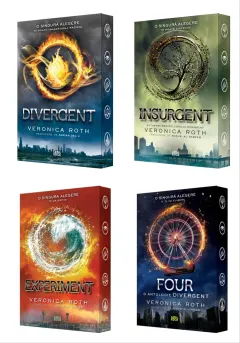 Coperta cărții Seria Divergent de Veronica Roth. Pachet 4 volume, Divergent • Insurgent • Experiment • Four