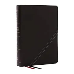 Coperta cărții NKJV, Word Study Reference Bible, Bonded Leather, Black, Red Letter, Comfort Print