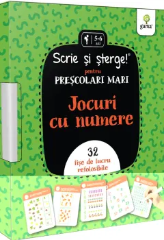 Coperta cărții Jocuri cu numere. Pentru preșcolari mari. Scrie si sterge